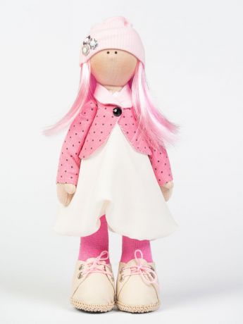 Кукла декоративная Мануфактура игрушек Dollru 2557/1, розовый