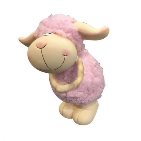Фигурка декоративная Village People Улыбчивая овечка, бежевый, розовый, 23,5 х 17 х 16 см