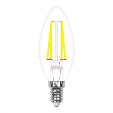 Лампочка Uniel LED-C35-5W/WW/E14/CL/MB 3000K, Теплый свет 5 Вт, Светодиодная