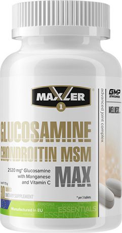 Глюкозамин и Хондроитин Maxler Glucosamine Chondroitin MSM MAX, 90 таблеток