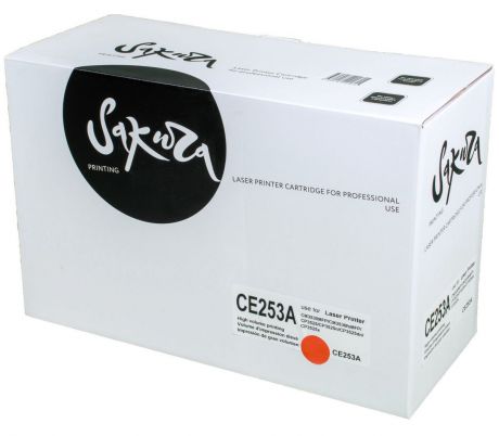 Картридж SAKURA CE253A для HPColor LaserJet CM3530MFP/CM3530fsMFP/CP3525/CP3525n/CP3525dn/CP3525x, пурпурный, 7000 к.