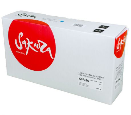 Картридж SAKURA C9731A для принтера HP Laser Jet 5500/5550, синий , 12000 к.
