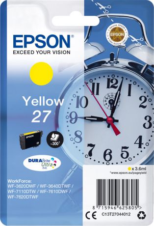 Картридж Epson для WorkForce WF-7110/7610/7620, C13T27044022, желтый
