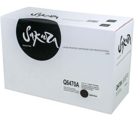 Картридж SAKURA Q6470A для HPColor LaserJet 3600/3600n/3600dn/3800/3800n/3800dn/3800dtn/CP3505n/CP3505dn/CP3505x, черный, 6000 к.