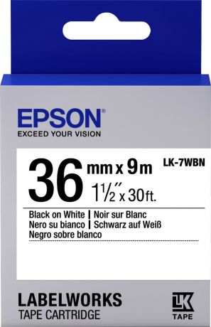 Картридж Epson для LabelWorks LW-900P, C53S657006, оригинальный, белый