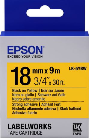 Картридж Epson для LabelWorks LW-400/LW-400VP/LW-700/LW-900P, C53S655010, оригинальный, желтый