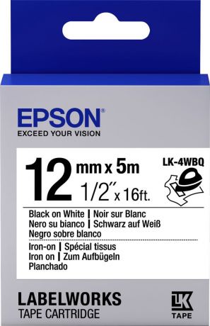 Картридж Epson для LabelWorks LW-300/LW-400/LW-400VP/LW-700/LW-900P, C53S654024, оригинальный, белый