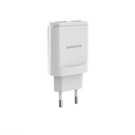 Сетевое зарядное устройство Borofone BA8A LePlug double port charger (EU) White