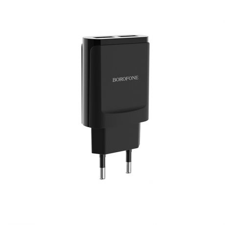 Сетевое зарядное устройство Borofone BA8A LePlug double port charger (EU) Black