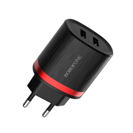 Сетевое зарядное устройство Borofone BA7A FlashPlug Dual Port Charger Set (Micro-USB) (EU) Black