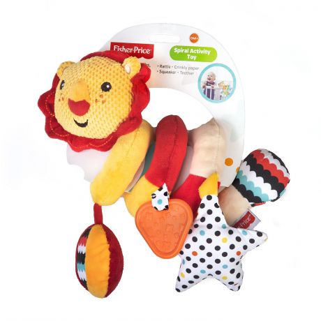 2010775 погремушка спиралька Fisher Price "Львёнок", плюшевая игрушка для детей, игровая развивающая