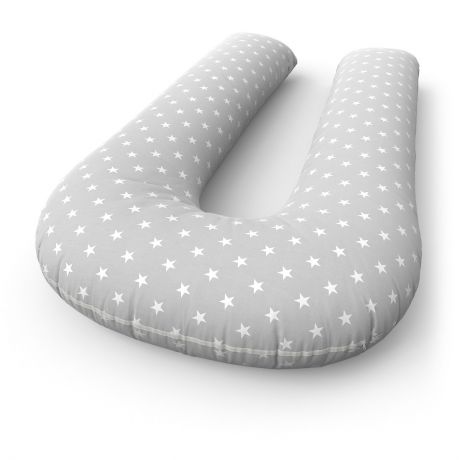 Наволочка "Петербургский Уют" на подушку для беременных и кормящих формы U Stars Grey