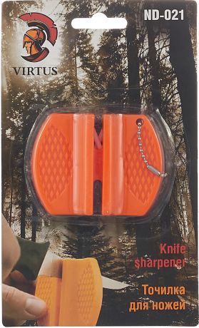 Точилка для ножей VIRTUS "Бабочка", двусторонняя, цвет: оранжевый. ND-021
