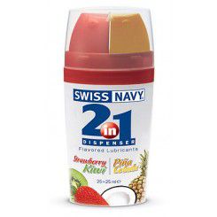 Гель Swiss Navy со Вкусом Клубники и Киви - 2 х 25 мл