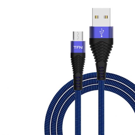 Кабель TFN USB-Micro USB 3A 1.0m Blue-Black