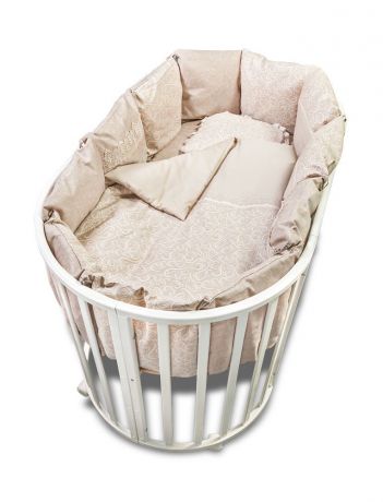 Комплект белья для новорожденных Сонный гномик Версаль, бежевый