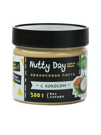 Паста арахисовая с кокосом Nutty Day 300 гр