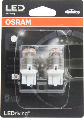 Лампа автомобильная Osram W21/5W (W3*16q) LED Premium Cool White 6000K 12V, 7915CW02B, 2 шт