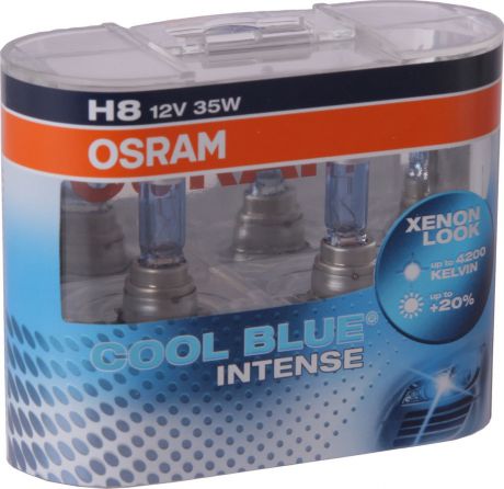 Лампа автомобильная Osram H8 (35) PGJ19-2+20% Cool Blue Intense 4200K 12V, 64212CBIHCB, 2 шт