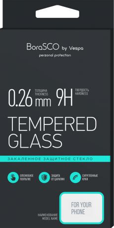 Защитное стекло BoraSco by Vespa Full Cover+Full Glue для Xiaomi Mi A2, белый