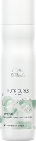 Бессульфатный шампунь для вьющихся волос Wella Professionals Nutricurls Shampoo for Waves - No Sulfates Added, 250 мл