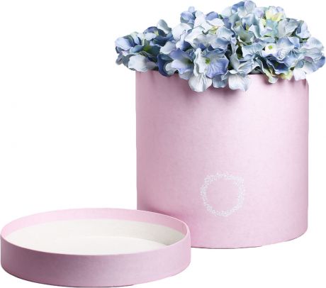 Подарочная коробка Дарите Счастье "Фламинго", круглая, 4181611, 20 ? 20 см