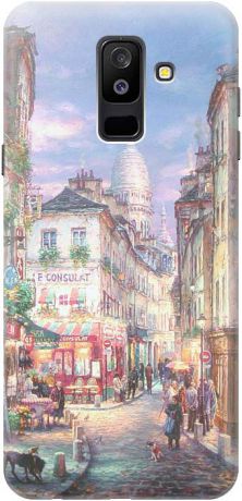 Чехол-накладка Gosso Cases "Пейзаж Монмартра" для Samsung Galaxy A6 Plus (2018) A605G, 190311, разноцветный