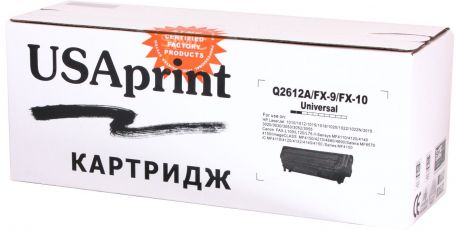 Картридж USAprint №12A Q2612A/FX10, черный, для лазерного принтера