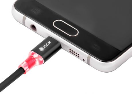 Кабель USB 2.0 Greenconnect Apple Lightning-USB, GCR-51032, 3A, 1.0m, MFI для Iphone, светодиодный индикатор