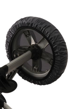 Чехлы на колеса коляски Чудо-чадо, CHK03-001, серый, диаметр 35-42 см, 4 шт