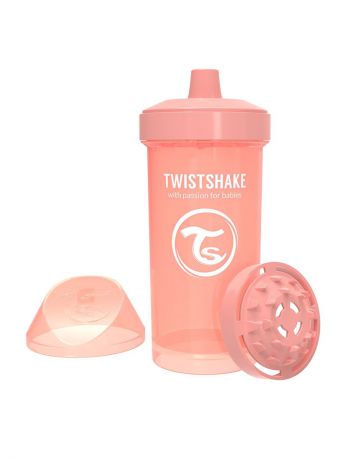 Поильник Twistshake Pastel Peach, цвет: персиковый, 360 мл