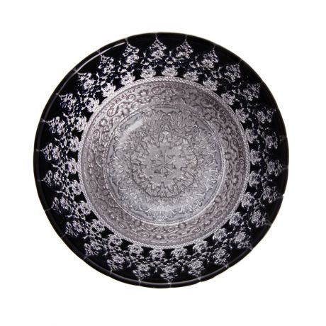Тарелка АКСАМ-АКДЖАМ СЕРЕБРО ХЮРРЕМ, 17171/4 диаметр 33 см, подарочная упаковка, серебристый