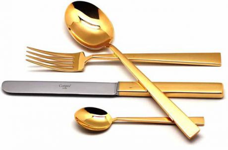 Набор столовых приборов Cutipol "Bauhaus Gold", цвет: золотой, 24 предмета. 9321