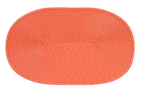 Набор 4-х салфеток "Коралловое плетение" 45*30 см., плетеные, овальные, PVC, упаковка - картонный хедер