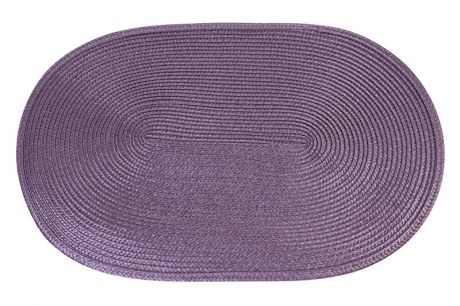 Набор 4-х салфеток "Фиолетовое плетение" 45*30 см., плетеные, овальные, PVC, упаковка - картонный хедер