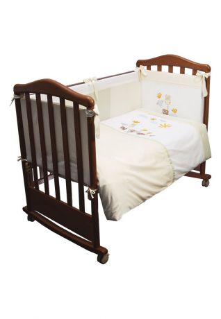 Детское постельное бельё в кроватку Сонный гномик "Пикник", 370_10, молочный, 3 предмета