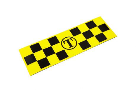 Магнит Простые Предметы такси дляпритяжения клиентов, 300х100, желтый