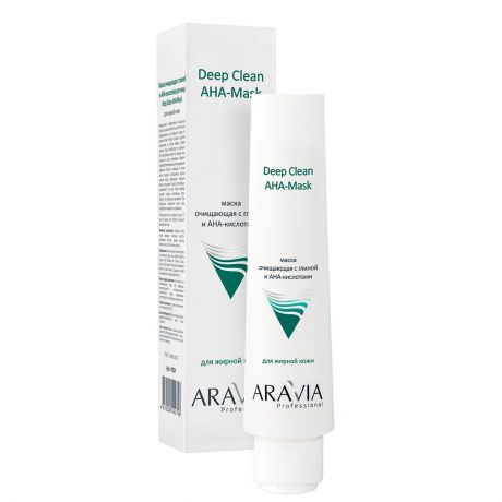 Маска косметическая ARAVIA Professional Маска для лица очищающая с глиной и АНА-кислотами, 100мл