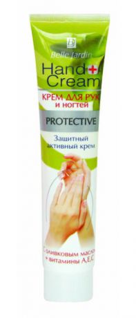 Крем для рук и ногтей Belle Jardin Protective c оливковым маслом + витамины А, С,Е защитный, 125 мл