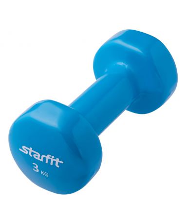 Гантель виниловая Starfit DB-101 3 кг, голубая
