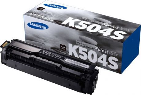 Картридж Samsung CLT-K504S SU160A, черный, для лазерного принтера, оригинал