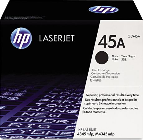 Картридж HP Q5945A 45A, черный, для лазерного принтера, оригинал