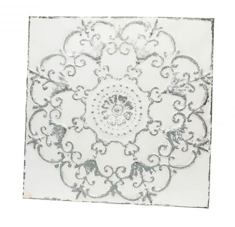 Настенное украшение Molly Marais, Размер: Высота 61, ширина 5, длина 61., Цвет: Серебряный, кремовый, DE520015