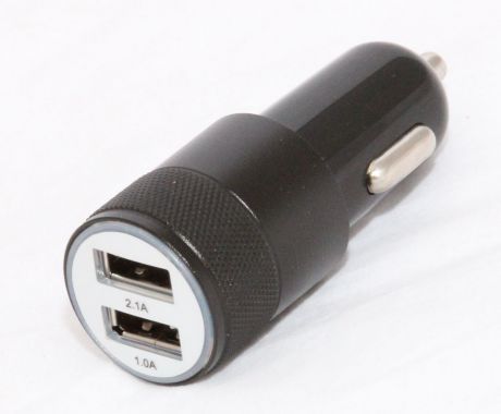 Автомобильное зарядное устройство "Wiiix", с двумя USB входами, цвет: черный