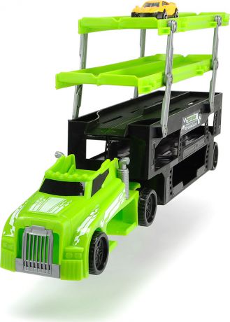 Автовоз Dickie Toys City, цвет: зеленый, 44,5 см + 1 машинка