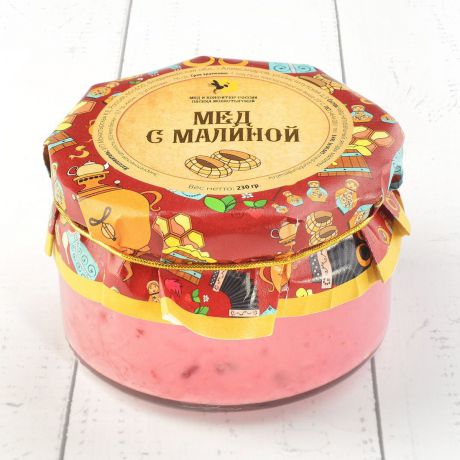 Мед-суфле "Мед и конфитюр России" с малиной, 230 г
