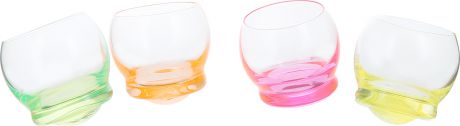 Набор стаканов для водки Bohemia Crystal Crazy. Neon, 60 мл, 4 шт
