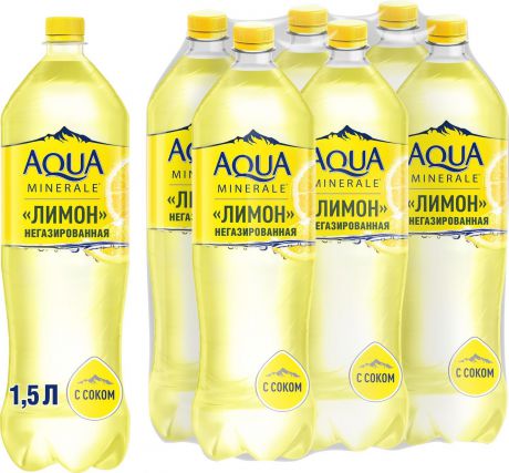 Вода Aqua Minerale "Лимон", с соком, 1,5 л по 6 шт