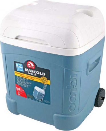 Контейнер изотермический пластиковый Igloo Ice Cube Maxcold 70 Roller, 34071, синий
