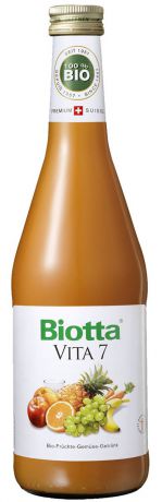 Biotta Vita 7 Напиток сокосодержащий из смеси фруктов и овощей БИО, 0,5 л